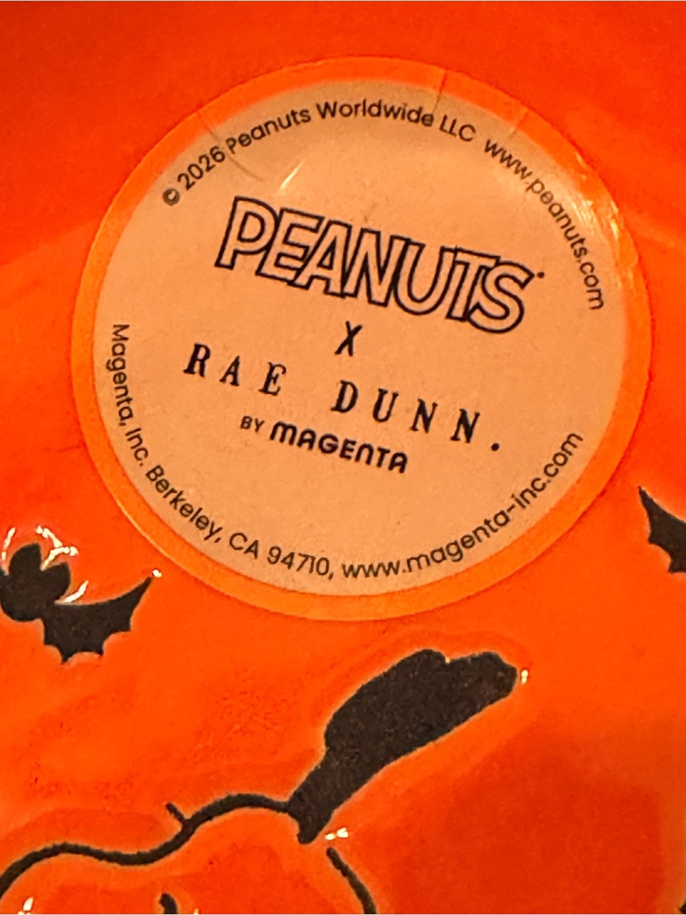 Peanuts Snoopy "Spooky Season” Rae Dunn Candy Bowl Dish 6 inch - Picture 6 of 8